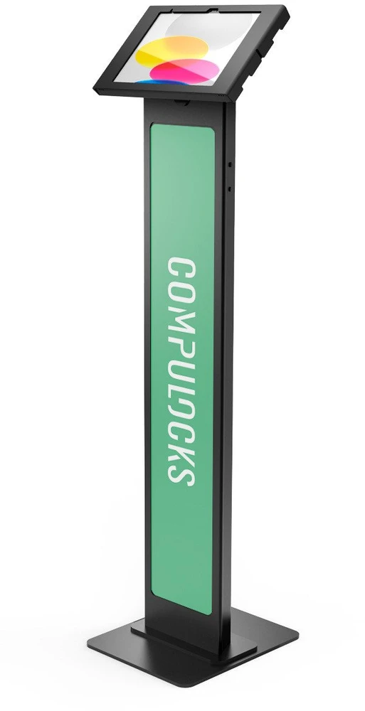 Compulocks stovas Compulocks iPad 10.9'' 10th Gen Swell Enclosure Brandable Floor Stand Juodas, 27,7 cm (10.9''), Apple, iPad (10th gen.) 2022, A2757, A2777, 27,7 cm (10.9''), Juodas, Aliuminis, Plienas