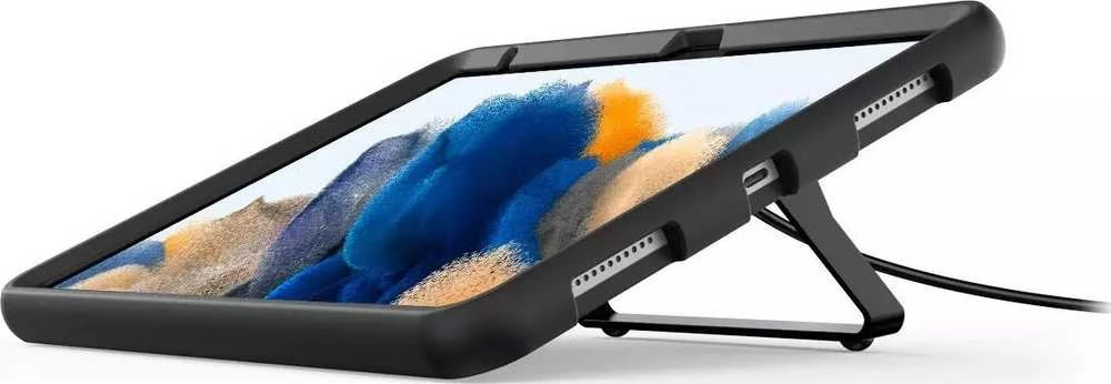 Dėklas na tablet Compulocks Compulocks Galaxy Tab A8 10.5'' Secured Kickstand - Stossstange fur Planšetė - Stander - Metall, Gummi - Juodas - fur Samsung Galaxy Tab A8