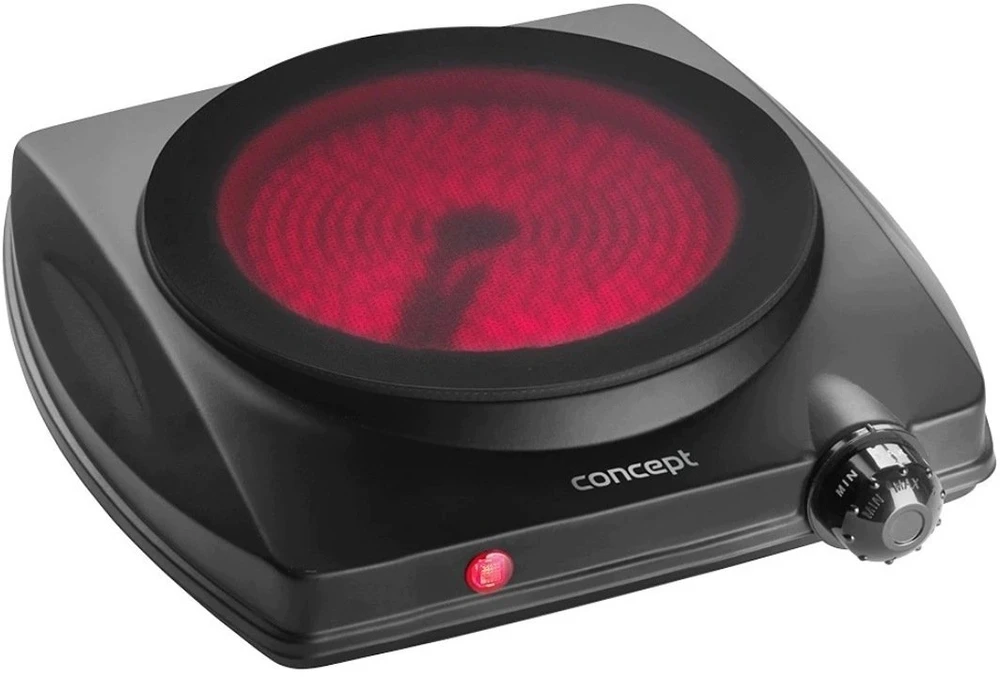 Concept Kuchenka elektrinė jednopalnikowa 1250w ve3065 juoda