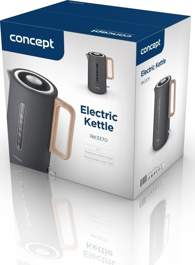 Elektrinis Virdulys - Concept RK3370 1,7L nerūdijančio plieno pilkas