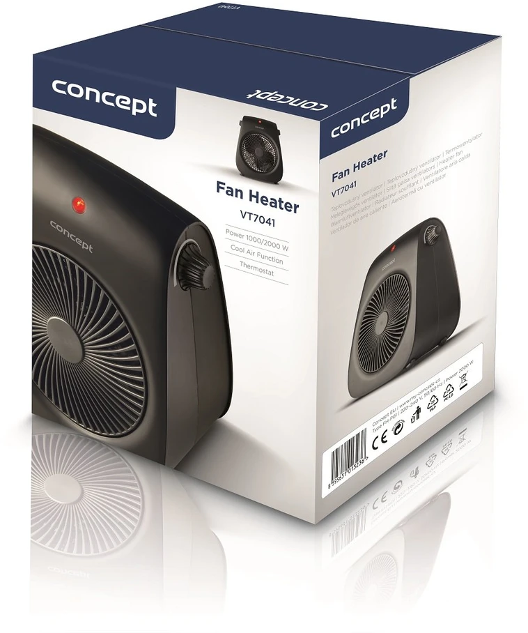 „Concept Solution“ termoventiliatorius „Concept Termowentylator“, juodas VT7041