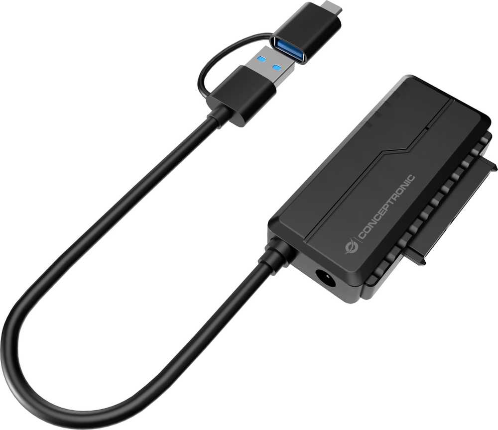 Kieszeń Conceptronic ABBY21B zmieniacz płci / kabli USB Type-A SATA 22-pin Juodas