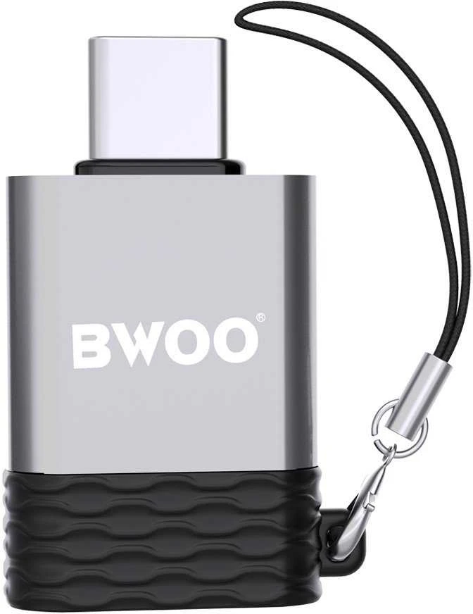 BWOO adapteris BZ-35 USB į USB-C pilkas OTG