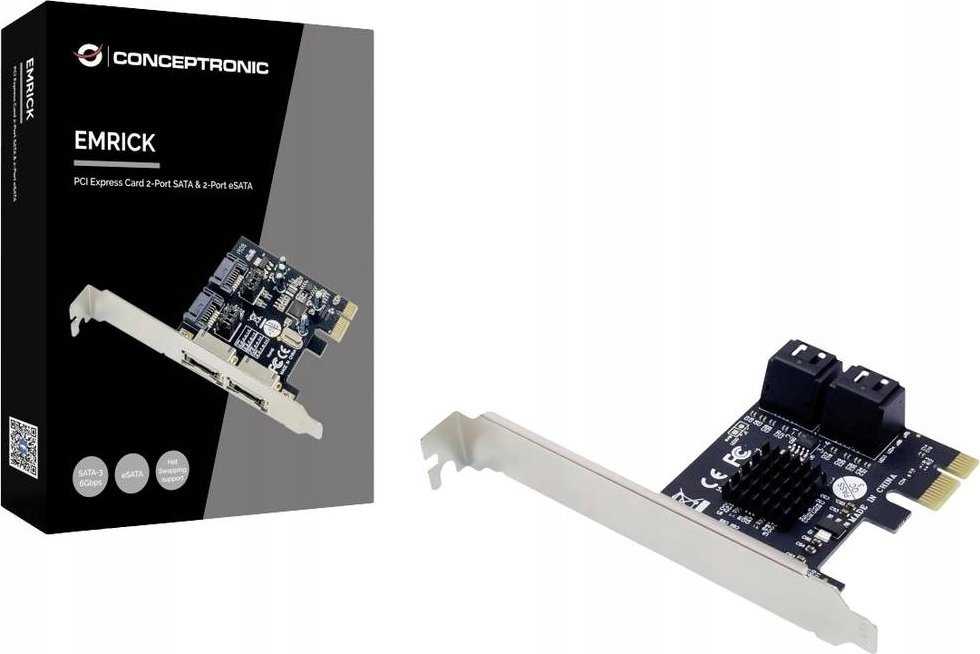 Conceptronic CONCEPTRONIC PCI Express kortelės 2 prievadų SATA III adapteris. sveikasis skaičius + išorinis skaičius