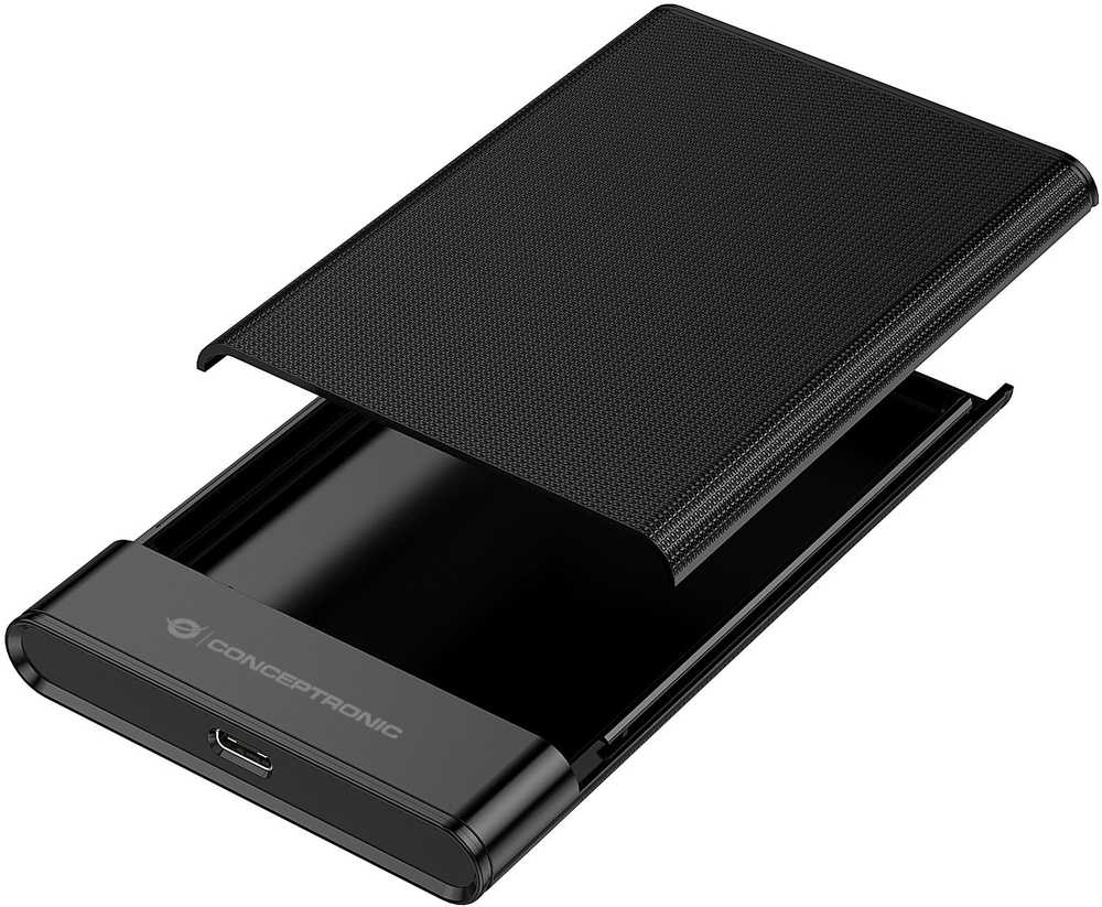 „Conceptronic“ „Conceptronic DANTE06B“ kietojo disko korpusas Juodas 2,5 colio HDD/SSD korpusas