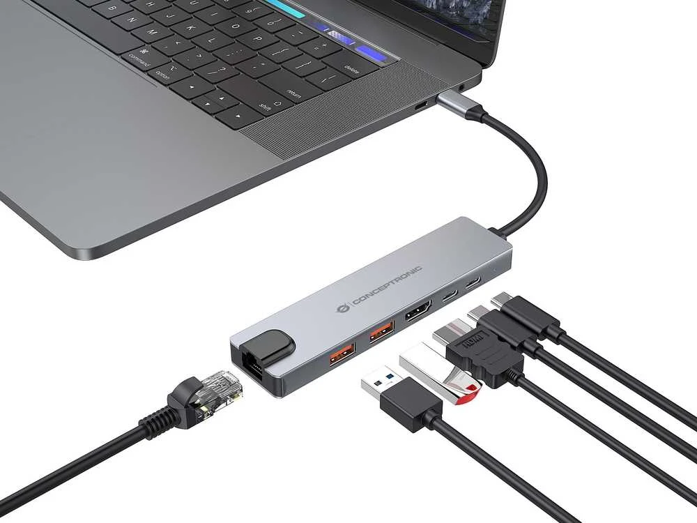 Conceptronic DONN29G daugiafunkcis adapteris su skirtingais prievadais