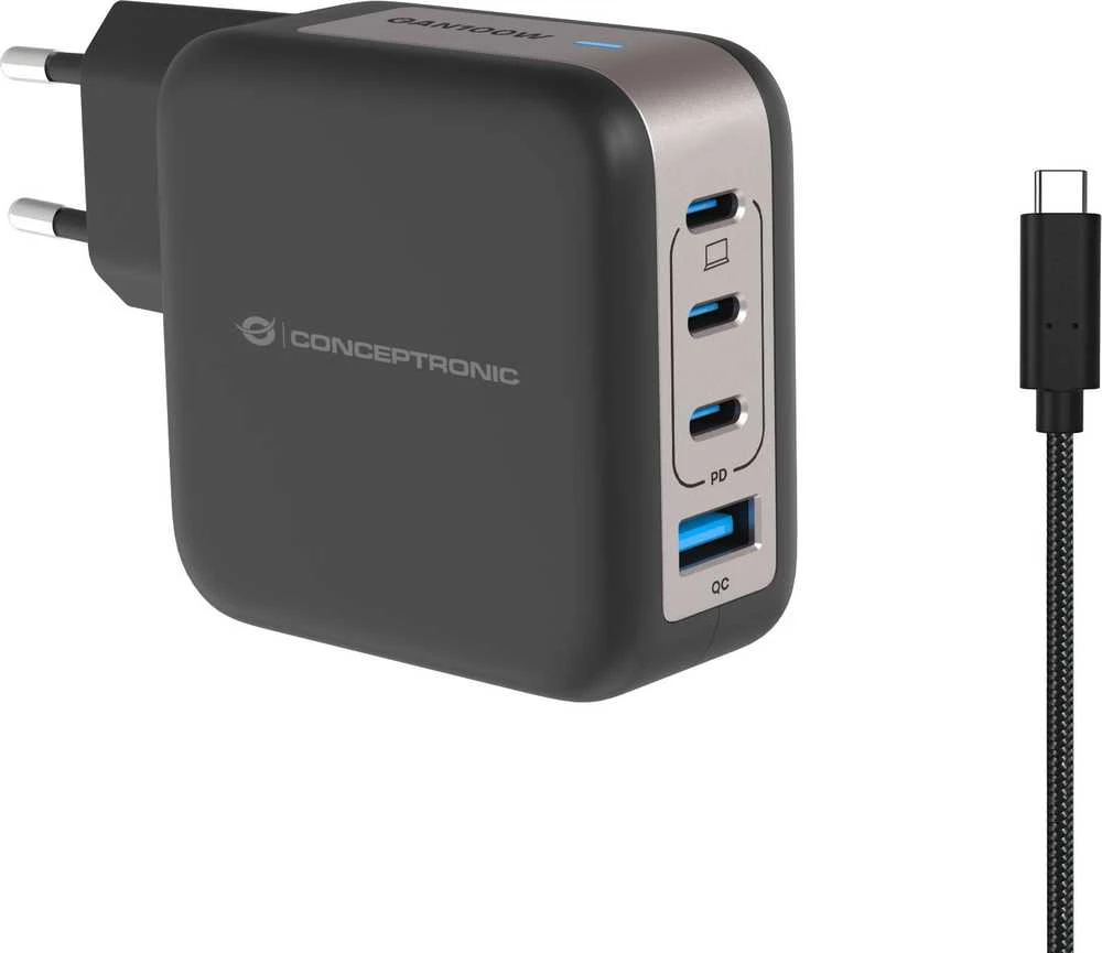 Carruzzo Conceptronic ALTHEA18B mobiliojo įrenginio kroviklis Universalus Juoda AC Spartusis įkrovimas Vidaus