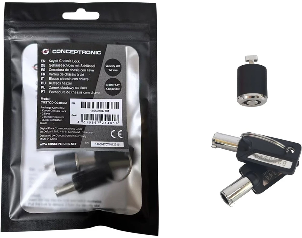 Conceptronic Notebook Zamek szyfrowy Chassis Standard (CUSTODIO03BSM)