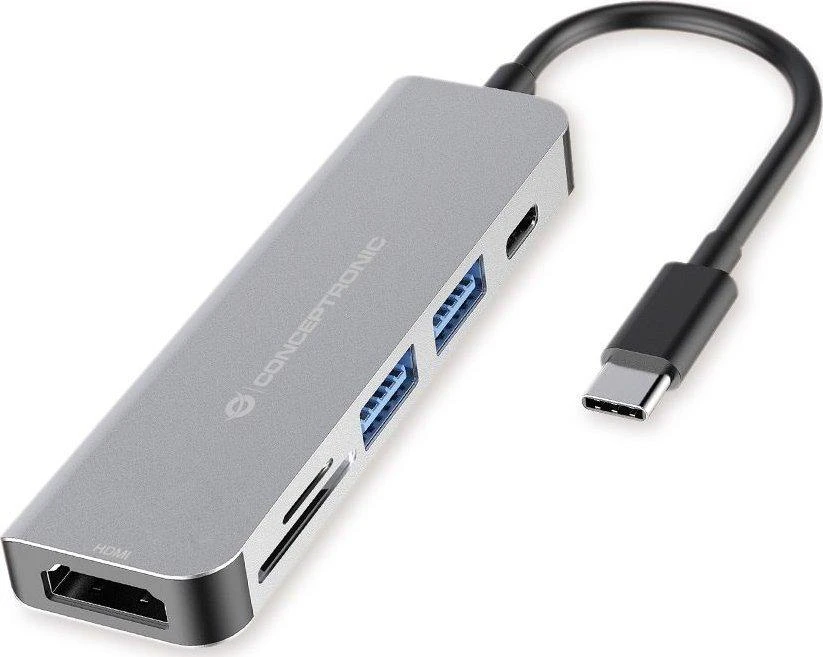 Conceptronic DONN02G USB-C 6-in-1 adapteris