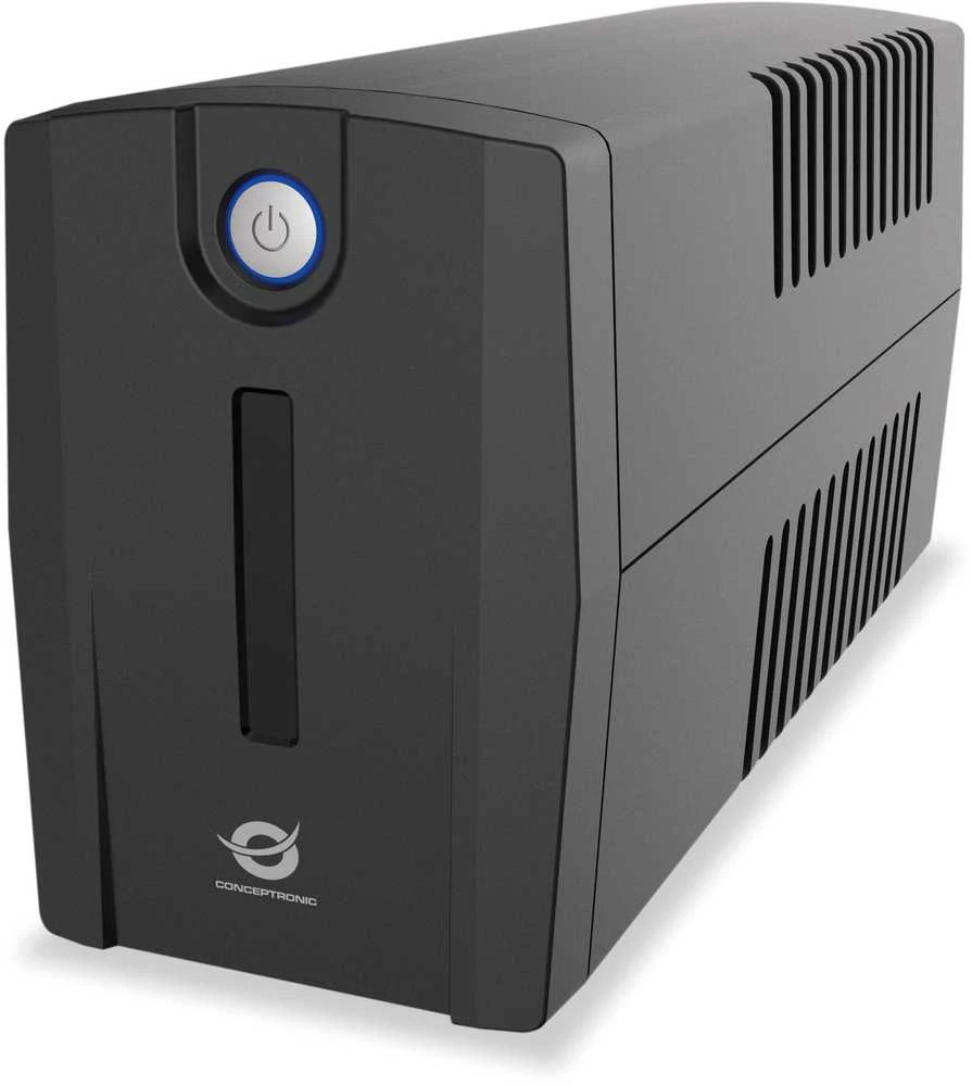 Carruzzo Conceptronic ZEUS01G nepertraukiamo maitinimo resursai (UPS) „Line-Interactive“ 0,65 kVA 360 W 2 AC išvestis(ys / čių)