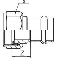 Conex Adapteris su luźną nakrętką GW 18mm x 3/4'' (P435501806000)
