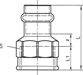 „Conex B“ serijos presas GW 28 mm x 3/4 colio adapterio įvorė (P4270G02806000)