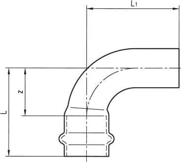 Conex Pressure Bow 90 ° mm serija B Spausdinti vario 35 mm (P50010500000)