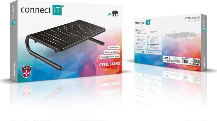 Laikiklis Connect IT CONNECT IT Podstavec pod monitorius/notebook For Health, juoda