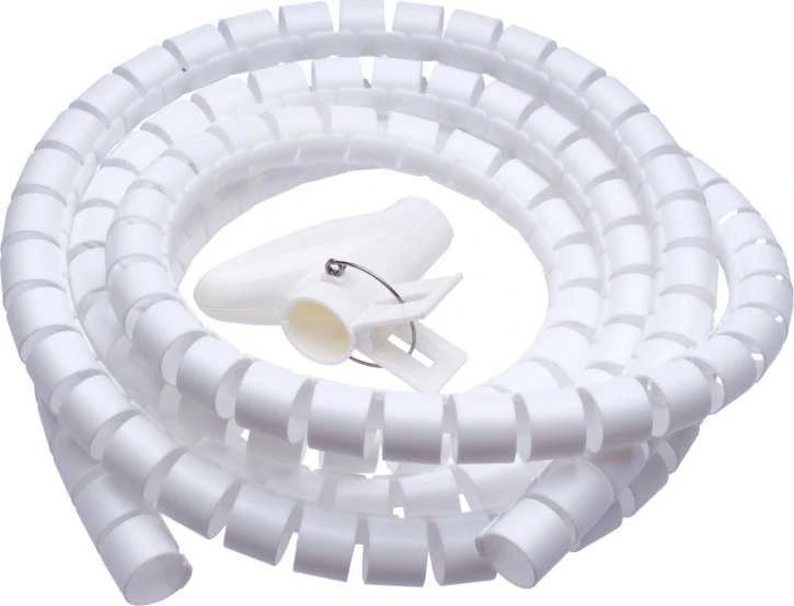 CONNECT IT kabelių valdymo vamzdelis WINDER, 2,5 m x 20 mm, baltas (kabelio tvarkyklė)
