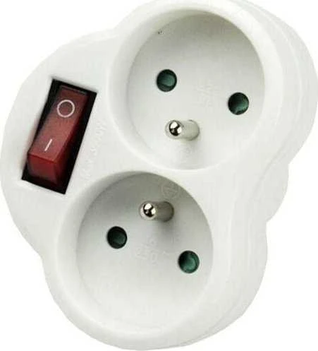 Connect It Konnoc DX-R2S dvigubas lizdas su jungikliu
