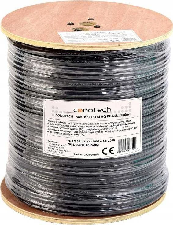 Conotech COAXIN CABLE NS113TRI HQ PE GEL varinė kojelė 300m