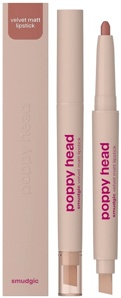 „Poppy Head Smudgic Matte“ lūpų dažai, padengiantys lūpas 03 „Dusky Allure“, 0,85 g