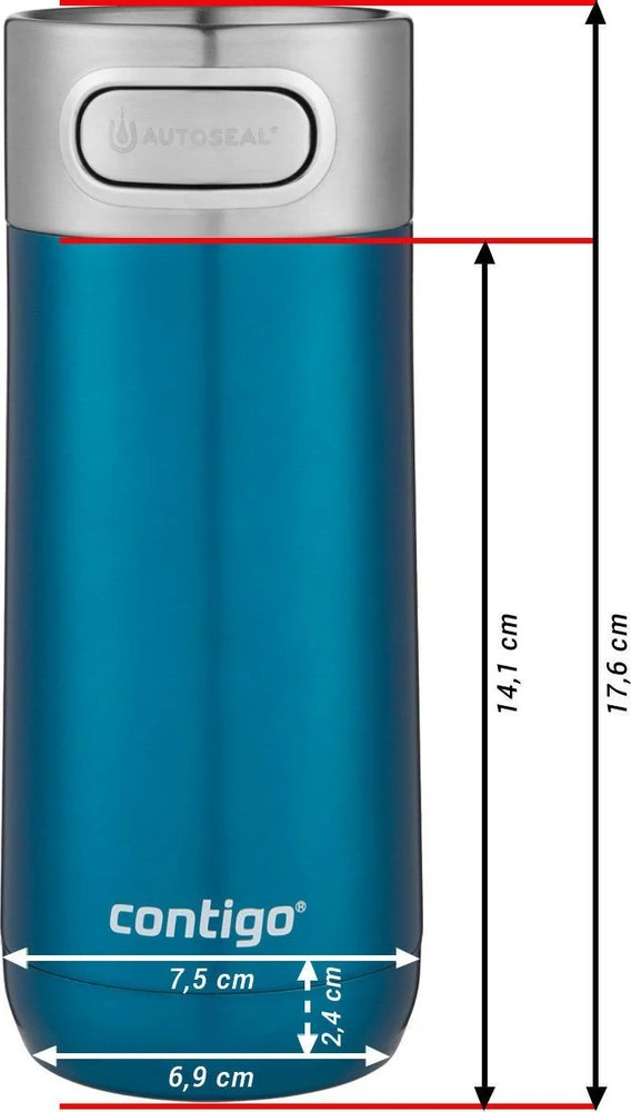 Termopuodelis Contigo Luxe Autoseal Cornflower, 2106223, 360 ml