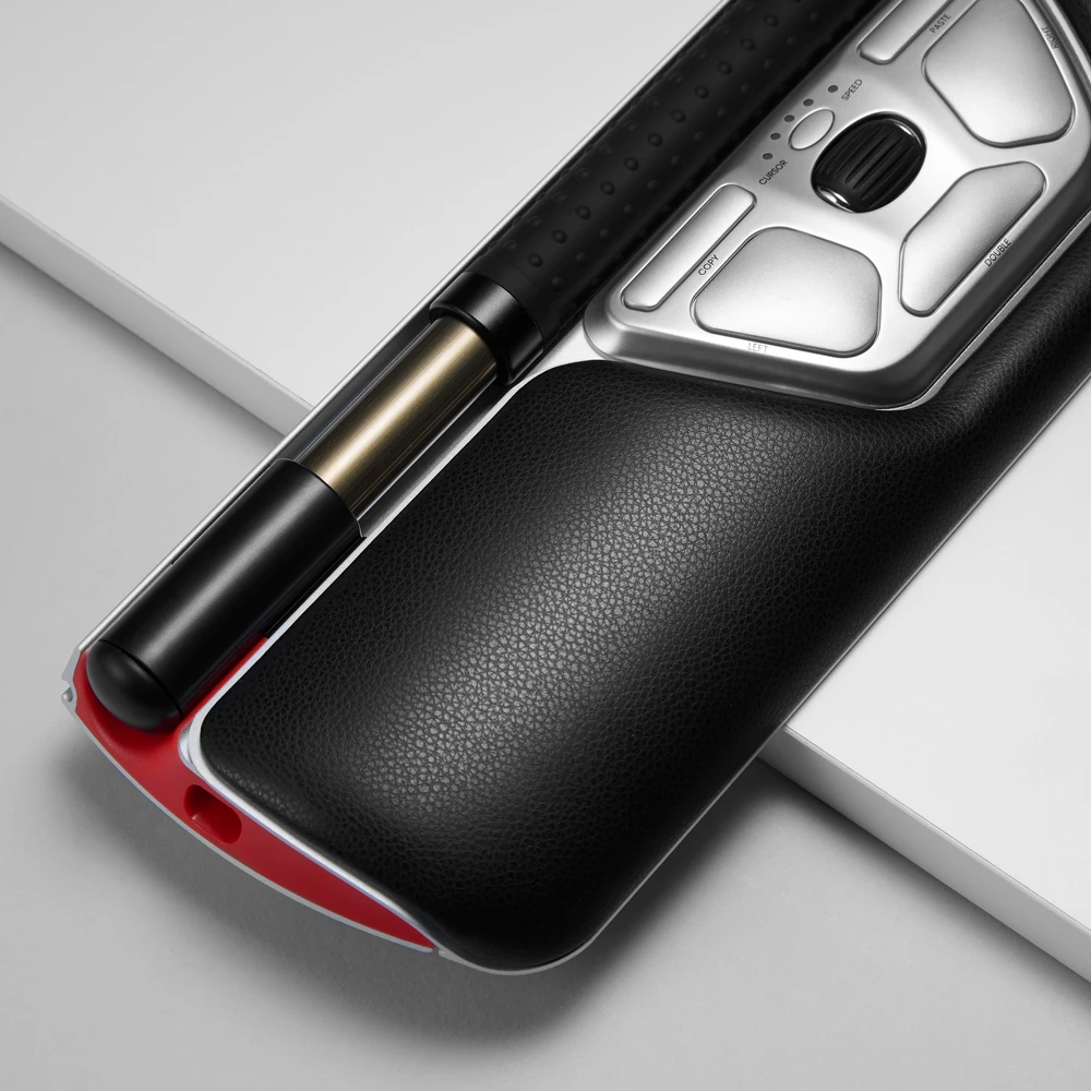 Carruzzo Contour Design RollerMouse Raudona kompiuterinė pelė Biuras C tipo USB Optinis 2800 DPI