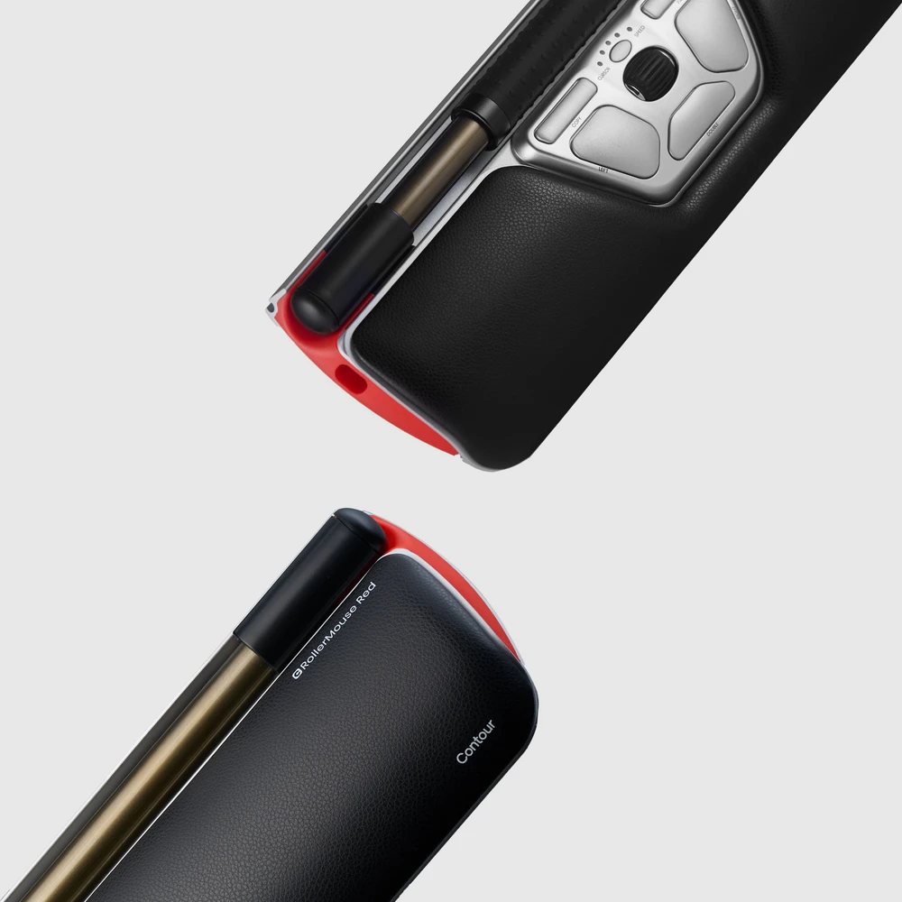 Carruzzo Contour Design RollerMouse Raudona kompiuterinė pelė Biuras C tipo USB Optinis 2800 DPI