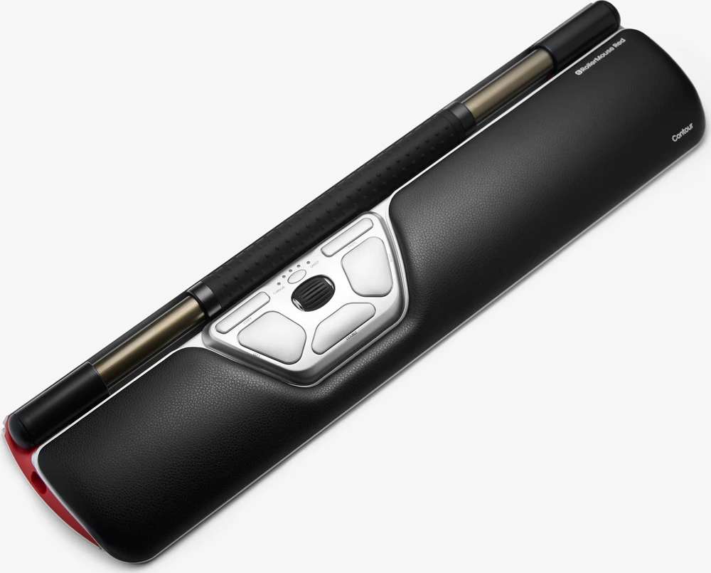 Carruzzo Contour Design RollerMouse Raudona kompiuterinė pelė Biuras C tipo USB Optinis 2800 DPI