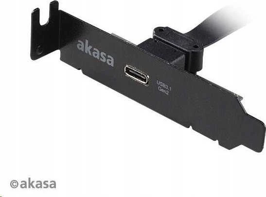 Akasa žemo profilio PCI laikiklio adapteris, USB 3.1 Type C - juodas