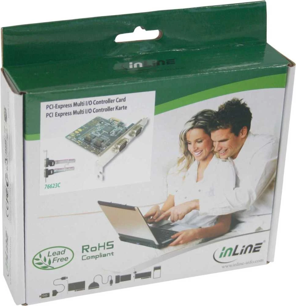 InLine valdiklis PCIe x1 – 4x serijinis RS-232 (76623C)