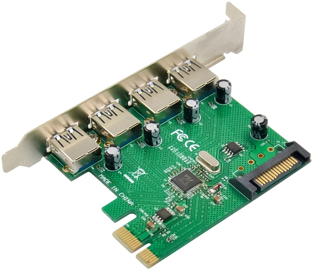 „Controller ST Labs Inline“ sąsajos plokštė – 4x USB A 3.2 Gen 1 – PCIe x1 – Modelis 76666M