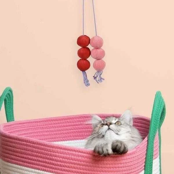 COOCKOO Coockoo Pliušinis žaislas katei kamuoliukai rožinė 60cm