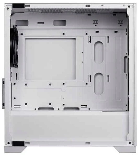 „Cooler Master Elite 302 Baltas Lite“ korpusas, permatomas šoninis skydelis, mATX, 1x 120 mm ventiliatorius, baltas