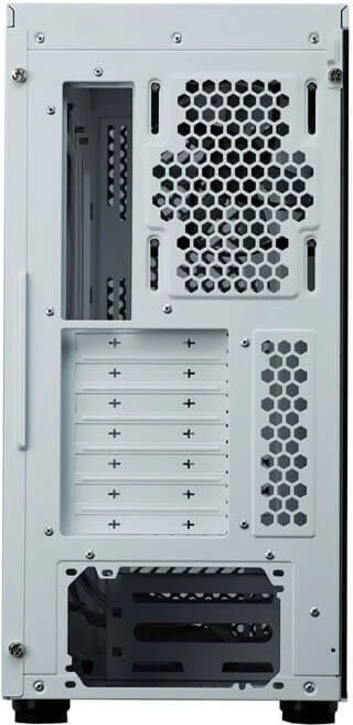 „Cooler Master Elite 502 Baltas Lite“ korpusas, permatomas šoninis skydelis, ATX, 1x 120 mm ventiliatorius, baltas