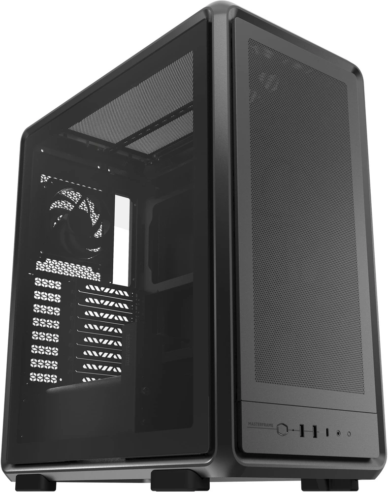 „Cooler Master MasterFrame 500 Mesh ARGB“ korpusas, Midi bokštas, E-ATX, grūdintas stiklas - juodas