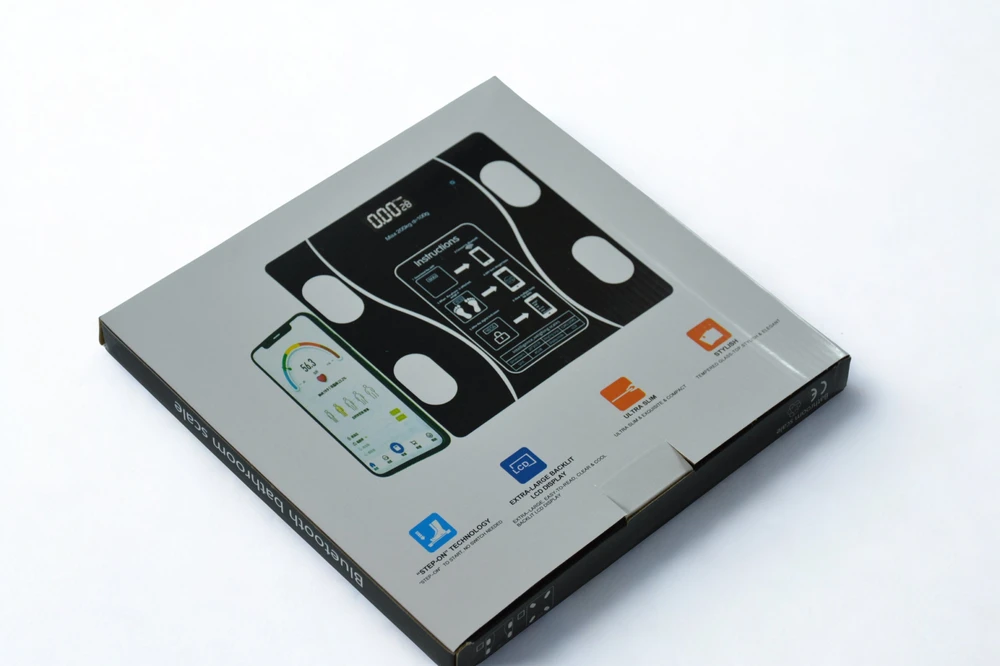 Cooper & Pals Vonios svarstyklės elektroniczna bluetooth smart LCD B2017 Juoda
