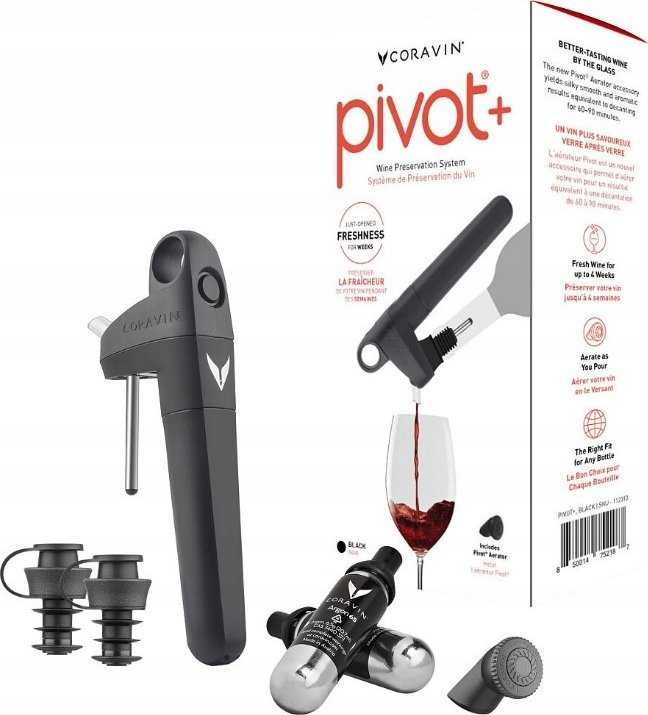 CORAVIN Pivot + Wine Preservation System - Juodas