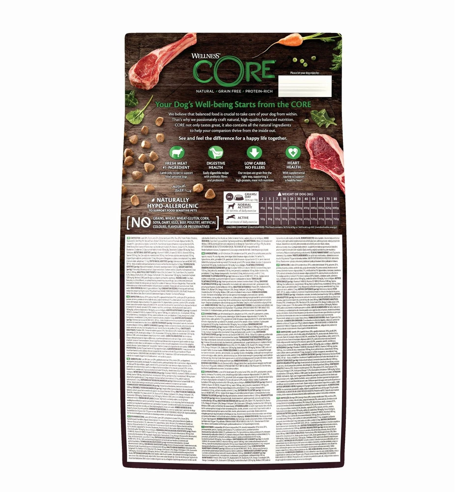 Core CORE Adult visų veislių šunų pašaras 1,8kg