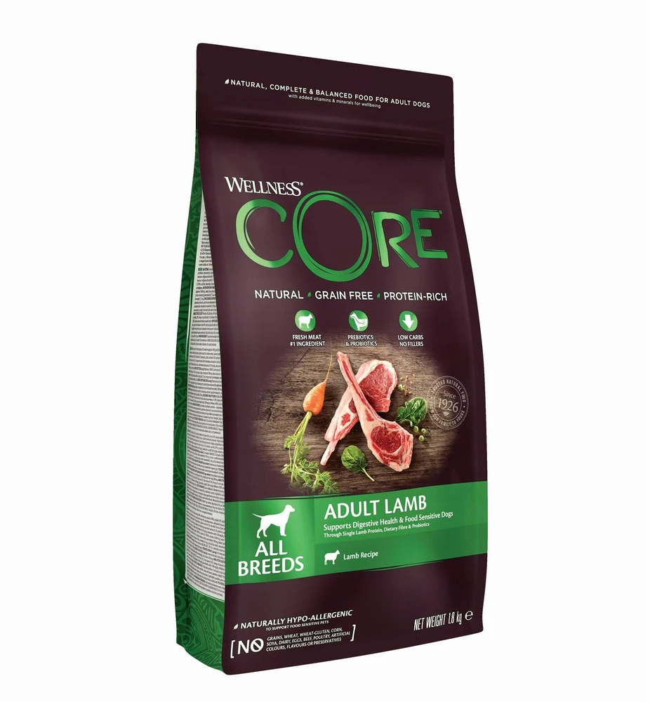 Core CORE Adult visų veislių šunų pašaras 1,8kg