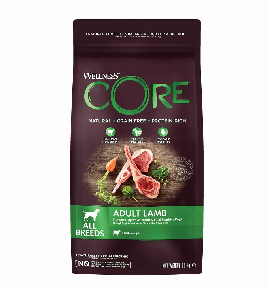 Core CORE Adult visų veislių šunų pašaras 1,8kg
