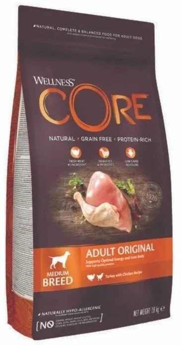 „Core CORE“ suaugusių vidutinių veislių šunų sausas sausas maistas, 1,8kg