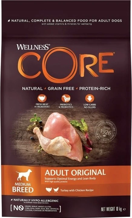 Core CORE Adult Active Life All Breeds sausas Maistas šunims, 10 kg