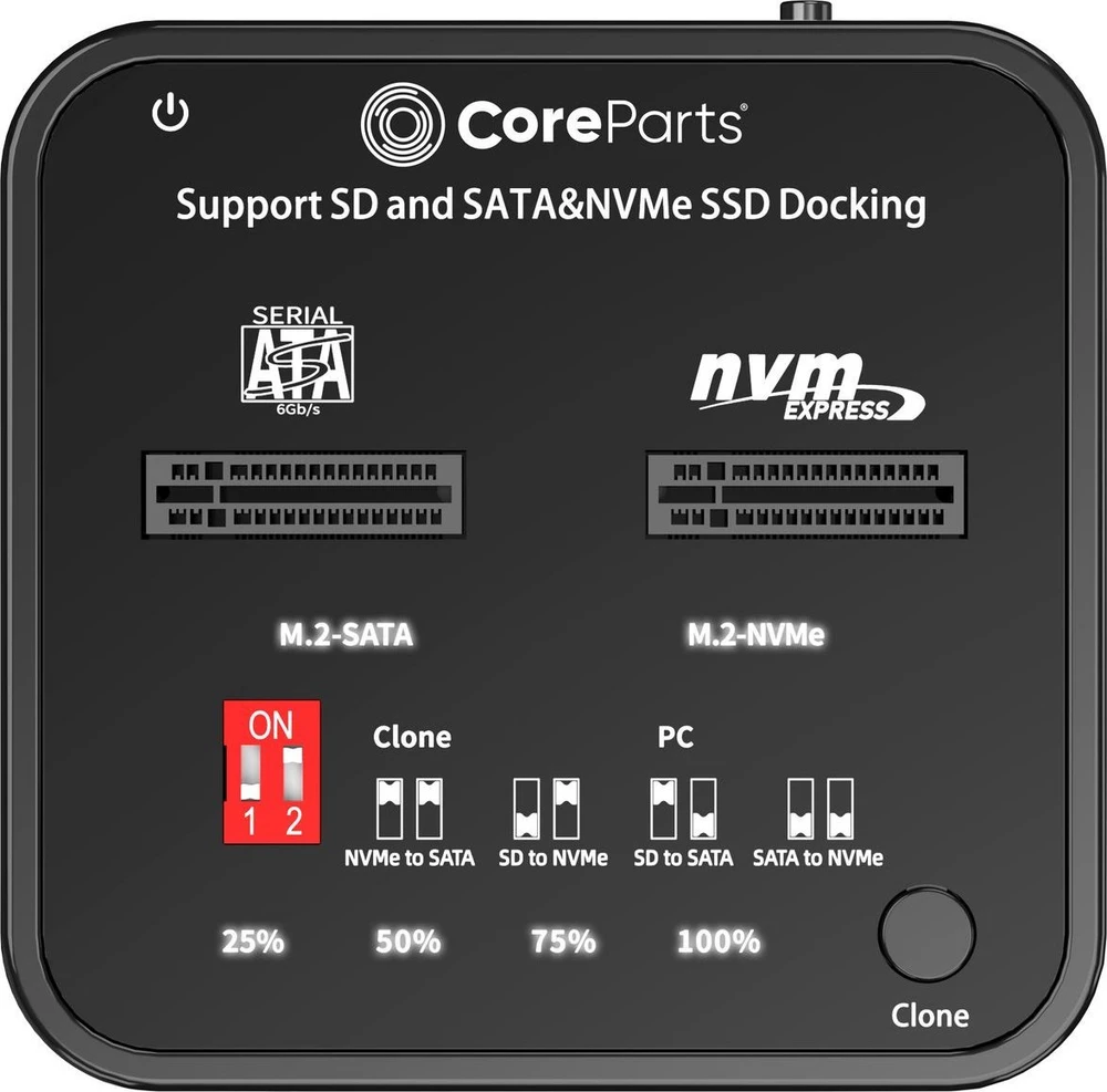 CoreParts CoreParts MS-CLONER-M2-SD duplikatorius Juodas