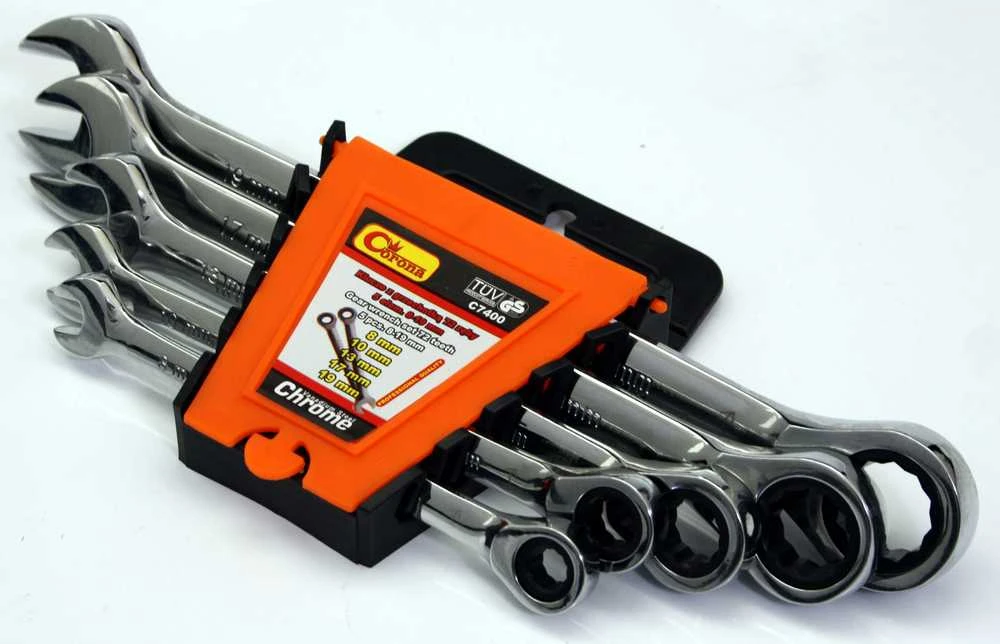 RICHMANN Raktų kompl. su terkšle 8 - 19 mm, 5 vnt.