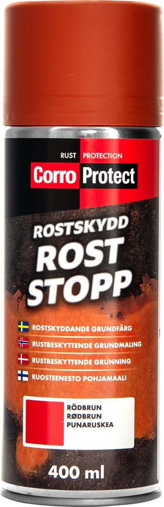 CorroProtect Rūdžių stabdymo gruntas - Rausvai ruda - Purškiklis - 400 ml.