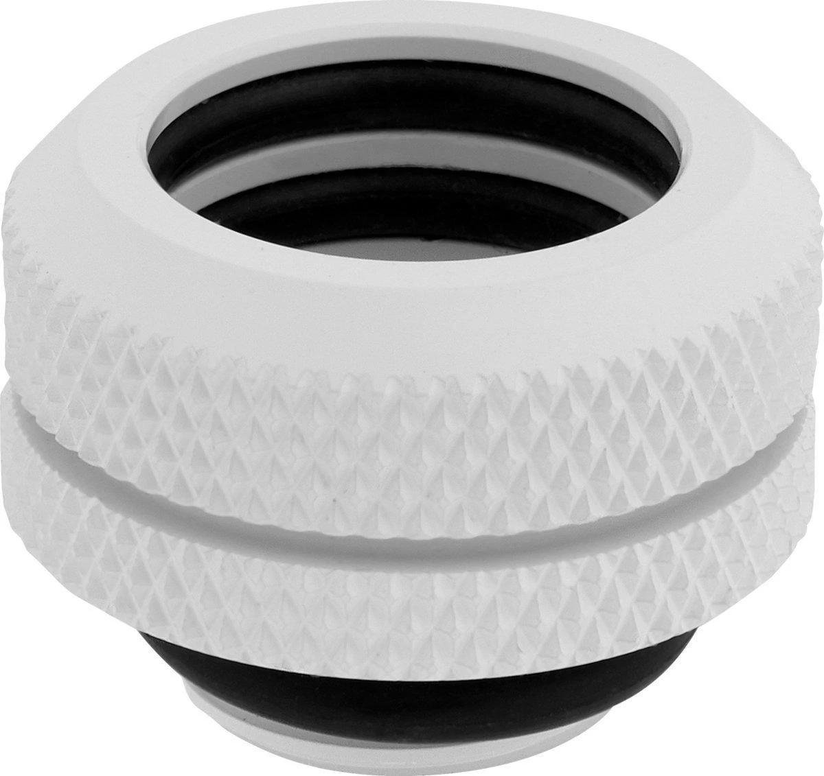 Corsair Hydro X Series XF Hardline fitting straight G1/4 to 14mm OD hard tube – 4 pack, baltas