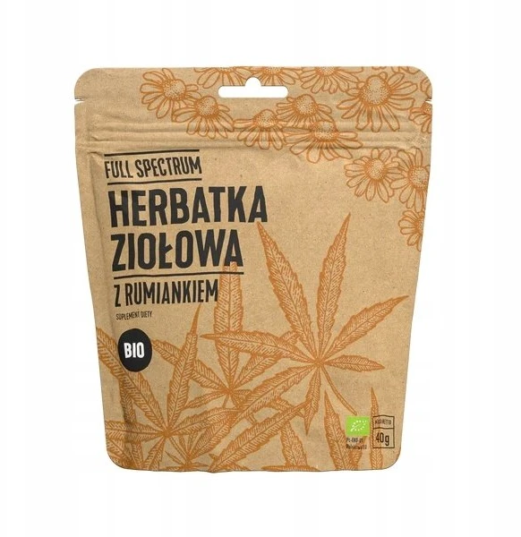 Cosma Cannabis Full Spectrum Kanapių arbata su ramunėlėmis, maisto papildas, 40 g
