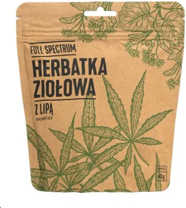 Cosma Cannabis Full Spectrum Kanapių arbata su liepžiedžiais, maisto papildas 40g