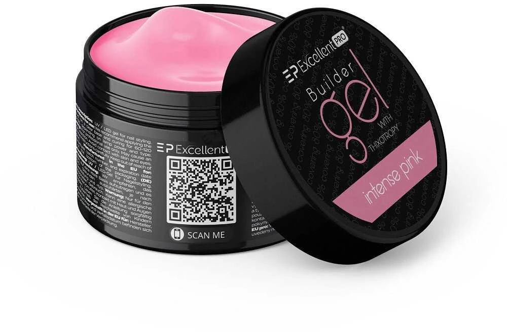 Cosmetics Zone Excellent Pro Statybinis gelis su tiksotropija, intensyviai rožinis, 15 g