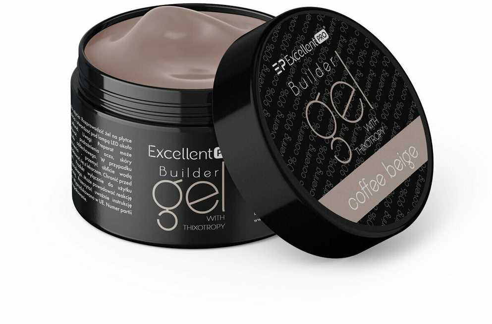 Cosmetics Zone Excellent Pro Statybinis gelis su tiksotropija, kavos smėlio spalvos, 15g