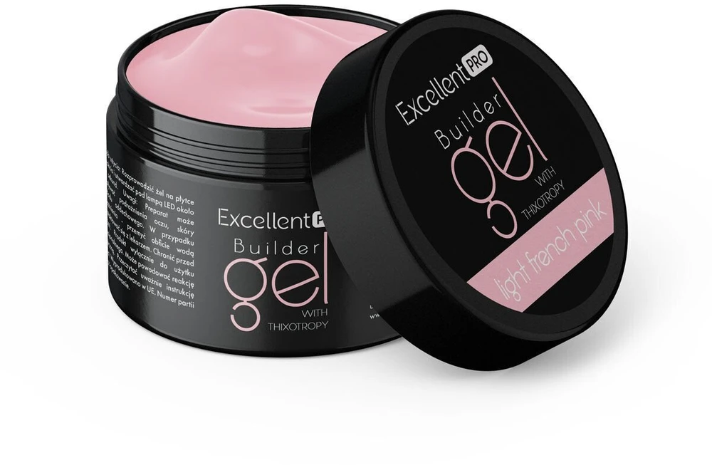 Cosmetics Zone Excellent Pro Statybinis gelis su tiksotropija, šviesiai prancūziškai rožinis, 15 g