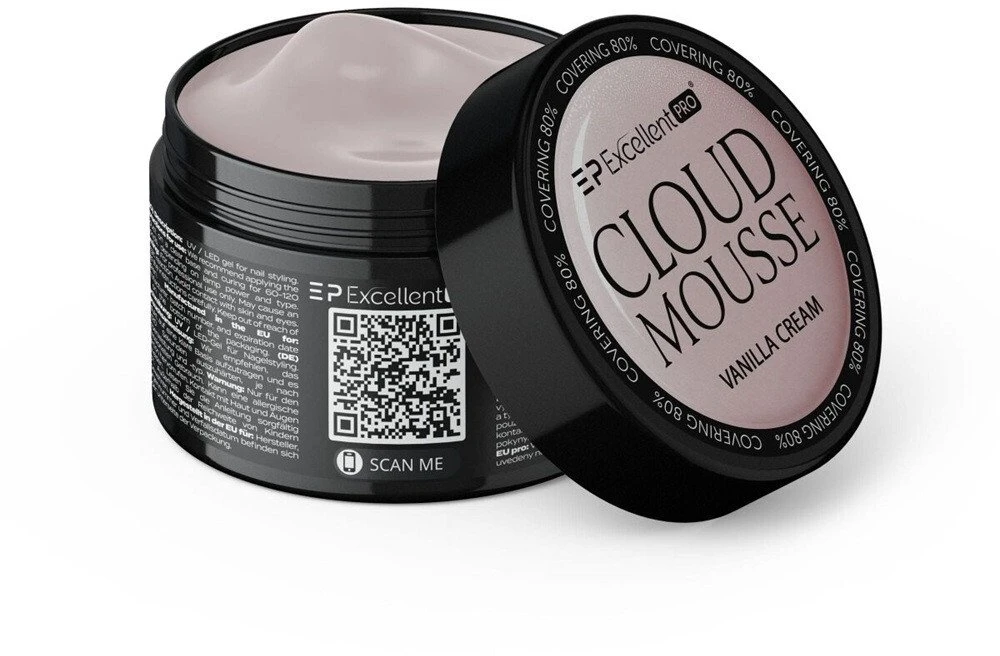 Cosmetics Zone Excellent Pro „Cloud Mousse“ vanilinio kremo pagrindo gelis, 50 g